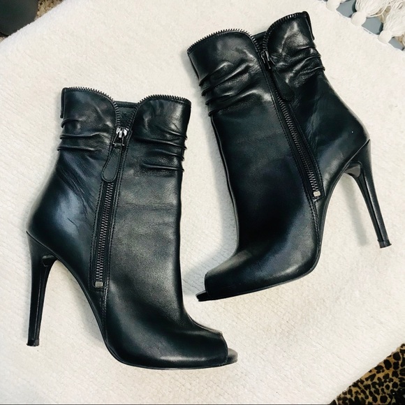Guess Shoes - Guess Peep Toe Zip Down Booties